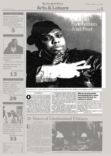 What is rap music?: How newspapers wrote about hip-hop in the 80s